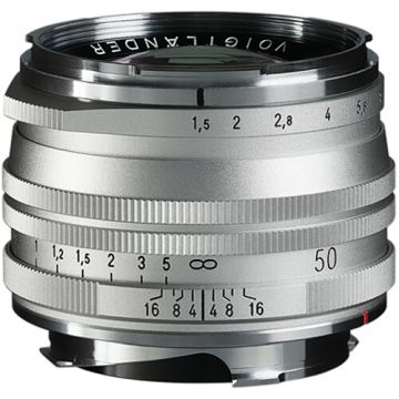 Voigtlander Nokton 50mm f/1.5 Aspherical II SC Leica M-Mount Silver