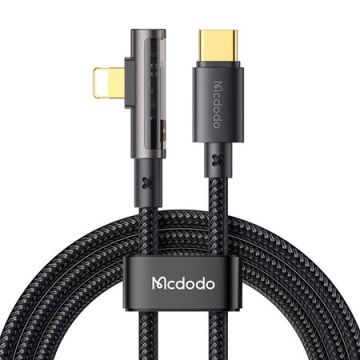Mcdodo CA-3390 USB-C to Lightning cable 36W 1.2m angle Black