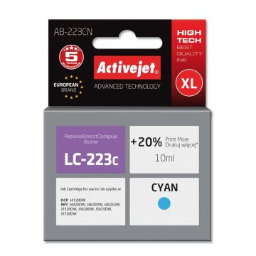 Activejet AB-223CN Brother LC223C replacement Supreme 10 ml cyan