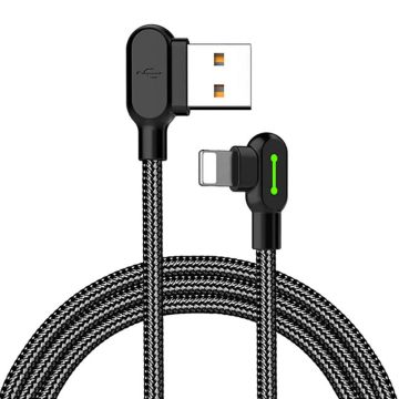 Mcdodo CA-4679 USB to Lightning cable, angled, 3m Black