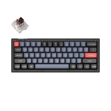 Keychron V4 60% (ANSI, Frosted Black, RGB, Hot-swap, US, Pro Brown Switch) X0033SCAYL