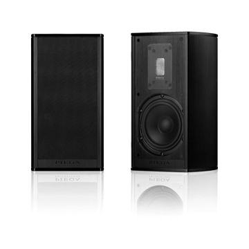 Piega Premium 301 Black Anodised Aluminum Cabinet Black Fabric Cover (Set of 2)