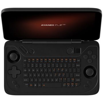 Ayaneo Flip KB Handheld Console - AMD Ryzen 7840U, 16 GB LPDDR5X, 512 GB SSD, Shadow Black (FLIP KB(7840U 16/512)SW)