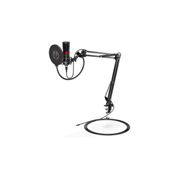 Endorfy Solum Streaming Black Condenser Microphone + Stand / USB