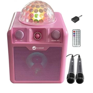 N-Gear Disco Block 410 Pink Portable Bluetooth Disco / Karaoke Speaker