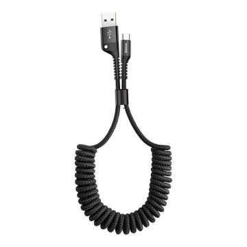 Baseus Spring-loaded USB-C cable 1m 2A Black (CATSR-01)