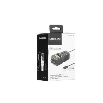 Saramonic SmartRig+Di (with Lightning Connector for iOS) - 2-Ch XLR/3.5mm Microphone Audio Mixer (Phantom Power Preamp, Guitar Interface)