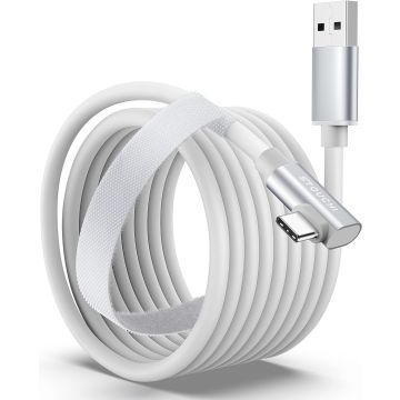 Stouchi Link Cable 5 m, White Compatible with Meta/Oculus Quest2/Pro PICO 4 Accessories and PC Steam VR