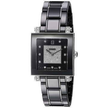 Fendi Ceramic Diamonds Ladies Watch F625110DPDC
