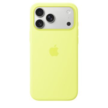 Apple iPhone 17 Pro Max Silicone Case with MagSafe Neon Yellow MGFM4