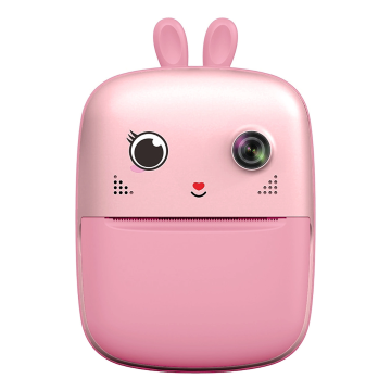 Hurtel Mini Thermal Printer for Kids with Camera and Camcorder Pink