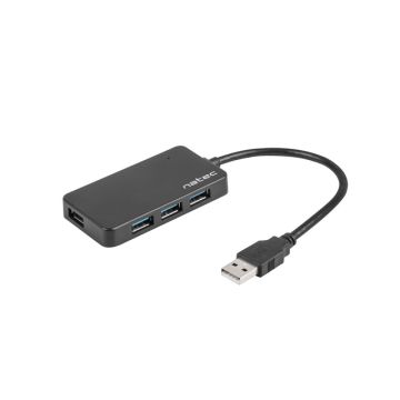 Natec Moth USB 3.0 HUB 4 Ports Black (NHU-1342)