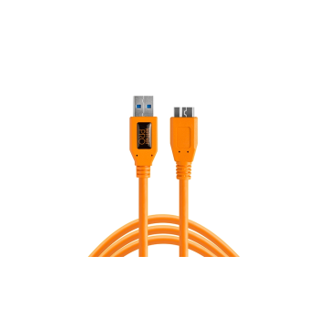 Tether Tools USB 3.0 male Type-A to Micro-B cable 4.6m Orange (CU5454)