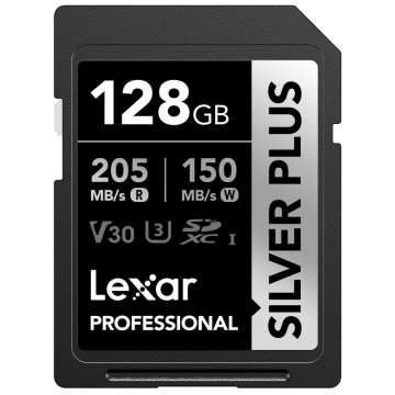 Lexar SDXC Professional SILVER Plus 1066x UHS-I/U3/A2/4K R205/W150 (V30) 128GB (LSDSIPL128G-BNNNG)