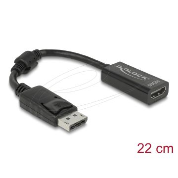 Delock Adapter Displayport Plug to HDMI Socket 22.5 cm (61849)
