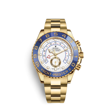 Rolex Yacht-Master II Yellow Gold White Index Dial Watch 116688