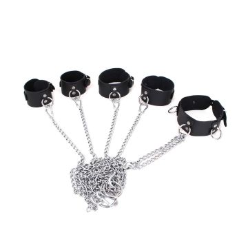 Leather Body Cuffs & Collar Set (8720246441741)