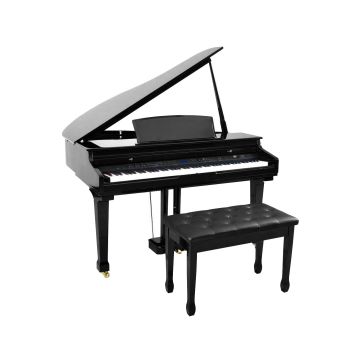 Artesia AG-50 Digital Grand Piano 88 Hammer Action Keys Black incl Piano Bench