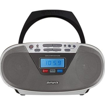 AIWA Portable Wireless Boombox BBTU-400, Silver