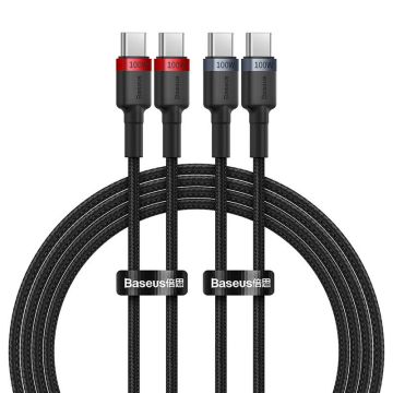 Baseus Cafule Cable USB-C to USB-C 100W 2m 2pcs Red/Black Grey/Black (P10318306003-01)