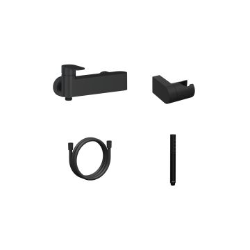 Ravak CR II 032.20BL.+S Wall-mounted Shower Tap With Shower Set Black (X07S122)