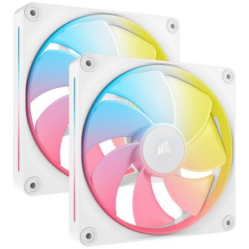 Corsair iCUE Link LX140-R, PWM Fan, RGB - 2-Pack, 140mm, White (CO-9051056-WW)