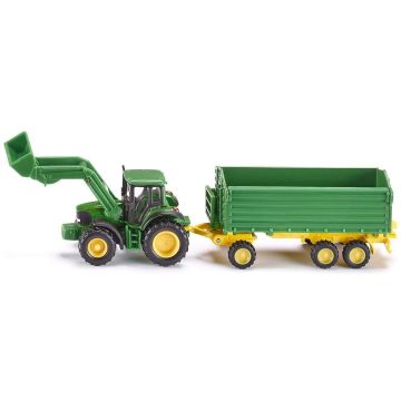 Siku John Deere with front loader and trailer (1843)