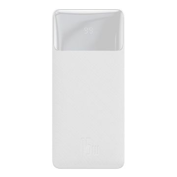 Baseus Bipow powerbank 30000mAh 2x USB / USB Type C / micro USB 15W white (PPDML-K02)