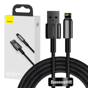Baseus Tungsten Gold Cable USB to iP 2.4A 2m Black (CALWJ-A01)