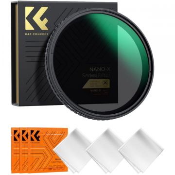 K&F Concept 82MM Nano-X Variable/Fader ND Filter, ND2~ND32