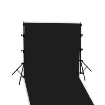 Linkstar Hintergrund System + Cloth Black 2.9x5m