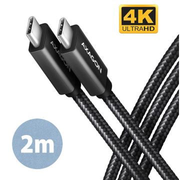 Axagon USB-C to USB-C Cable 2m 100W Black (BUCM32-CM20AB)