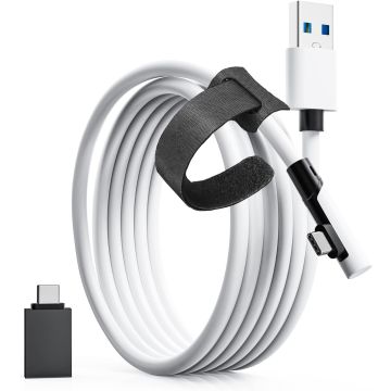 Tiergrade Link Cable 3 m Compatible with Meta Quest 3/Quest 2/Pro, PICO4/Pro (TG-VRKabel-3M-weiß)