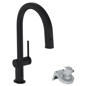 Hansgrohe Maisītājs Aqittura M91 ar Filtrēšanas Sistēmu 210 un Izvelkamu Izteku Matēts Melns (76826670)