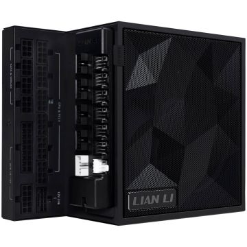 Lian Li EDGE GOLD 1200 80 PLUS Gold power supply, PCIe 5.1, ATX 3.1 - 1,200 watts, black, including USB hub (Edge Gold 1200W Black (with USB HUB))