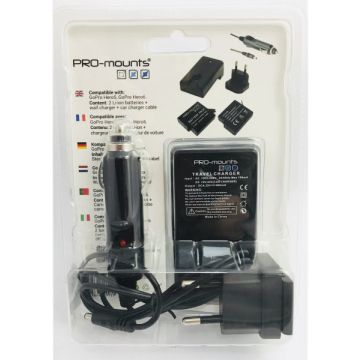PRO-mounts Battery/Charger Kit Hero 5, 6 & 7 (PM2017GP600)