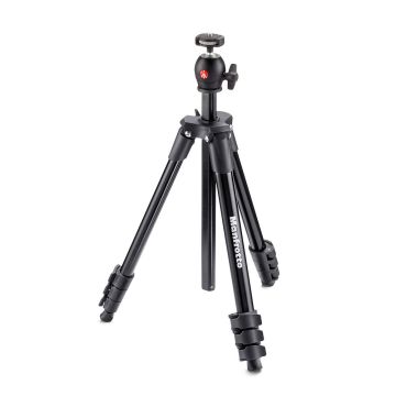 Manfrotto Compact Light Aluminium Tripod with Ball Head Black (MKCOMPACTLT-BK)
