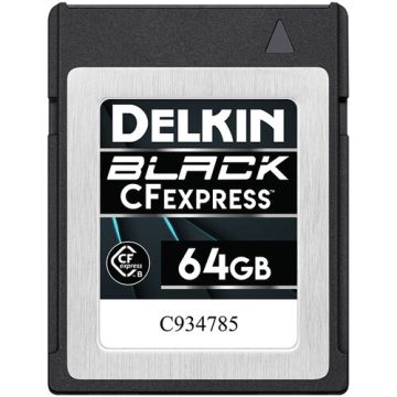 Delkin Devices CFexpress Type B BLACK 64GB Memory Card 1685MB/s Read, 1680MB/s Write (DCFXBLK64)