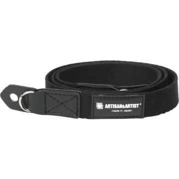 Artisan & Artist ACAM-102 Slim Cloth Strap (with Ring-type/Eyelets) Black