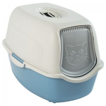 Rotho Bailey Cat Hooded Litter Box Blue, White (4004506161)