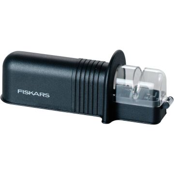 Fiskars Roll-Sharp Knife Sharpener with Ceramic Sharpening Stone Essential Plastic Black 1065598