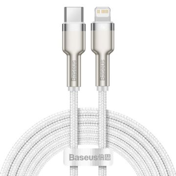 Baseus Cafule USB-C cable for Lightning PD 20W 2m White (CATLJK-B02)