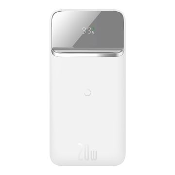Baseus Magnetic powerbank 10000mAh 20W Overseas Edition white + USB cable - USB Type C (PPCX010202)