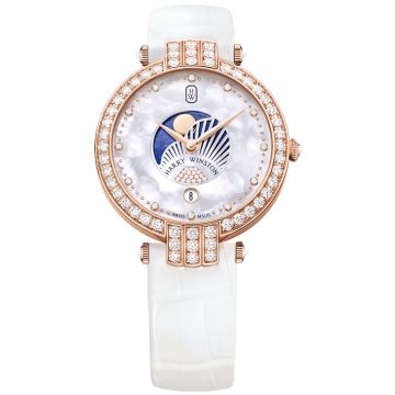 Harry Winston Premier Moon Phase 36mm Ladies Watch PRNQMP36RR001