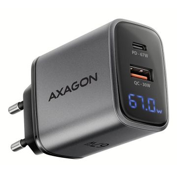Axagon Mobile Charger Wall USB 67W GaN 2 Port ACU-PQ67D (ACU-PQ67D)