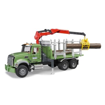 Bruder Mack Granite Timber Truck with Loading Crane and Trunks (02824)