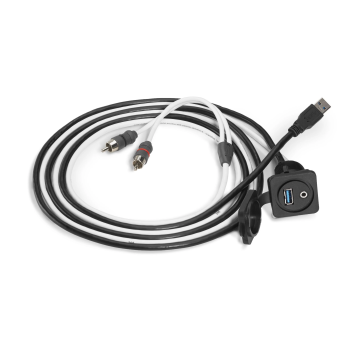 JL Audio JLM-XMD-USB/3.5MM-PNL 3.5mm Audio Jack and USB Port for Panel-Mounting