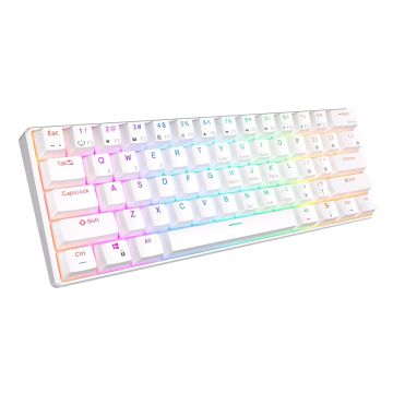 Royal Kludge RK61 TKL Keyboard 60% Hot-swap Brown Switches US White
