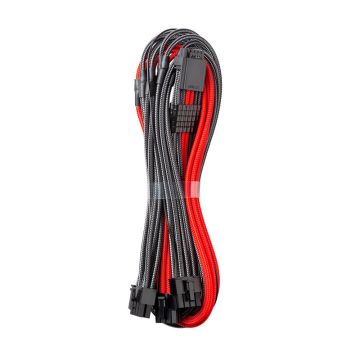 CableMod C-Series Pro ModMesh 12VHPWR to 3x PCI-e Kabel for Corsair - 60cm, carbon/red (CM-PCSR-16P3-N60KCR-5PK-R)
