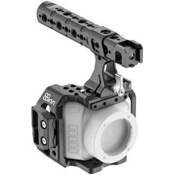 8Sinn Camera Cage for Blackmagic Micro Studio Camera 4K G2 + Top Handle Pro V2 (8-BMMSC4KG2 C+8-THP-V2)